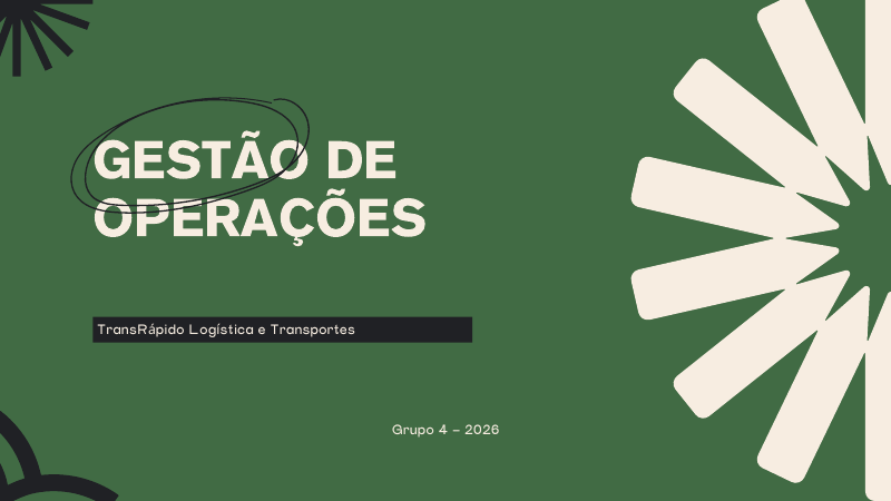 Capa do projeto TransRápido Logística e Transportes