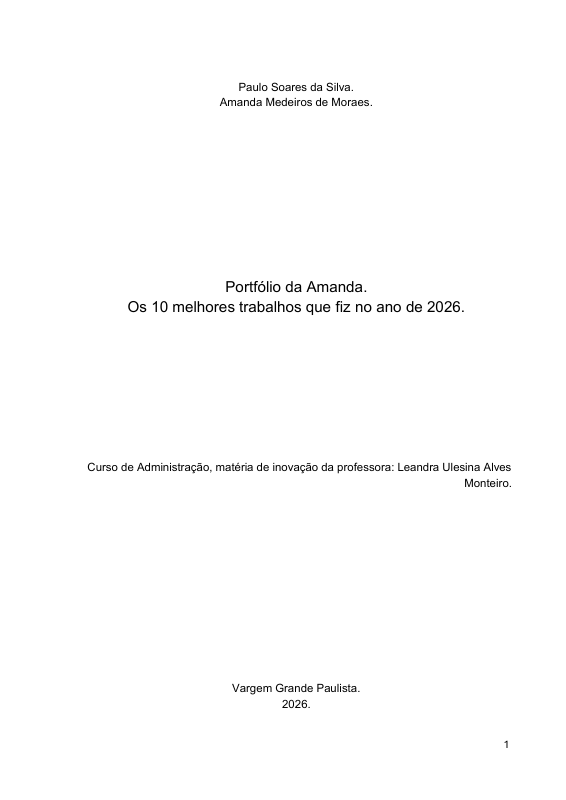 Capa do projeto Portfólio da Amanda