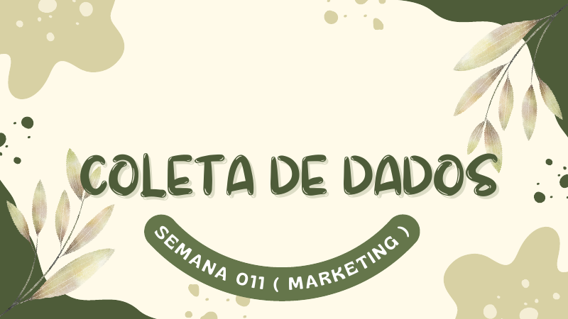 Capa do projeto Coleta de Dados — Marketing