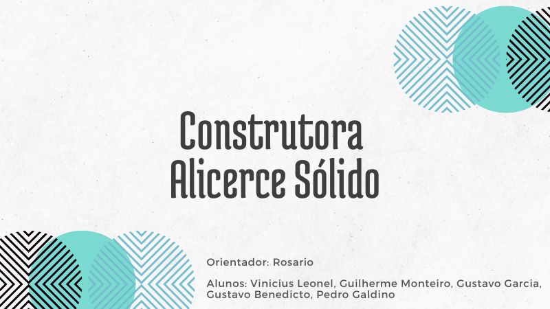 Capa do projeto Construtora Alicerce Sólido